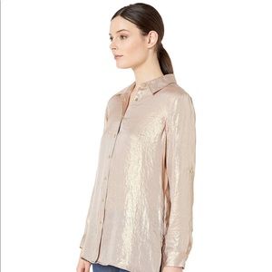 Calvin Klein Metal Foil Tunic Blouse